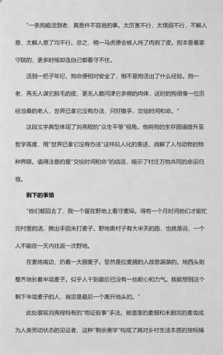 《一个人的村庄》精选语录