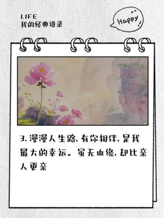 漫漫人生路，有你相伴，如此甚好