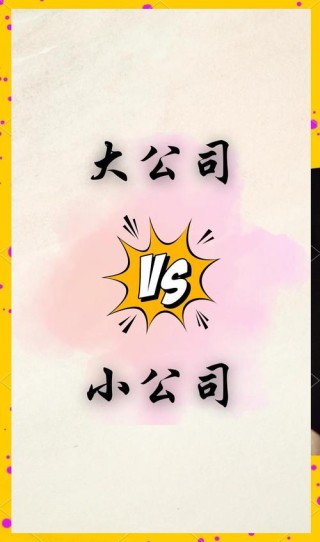 大公司小公司，怎么选？