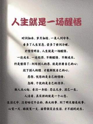 最精辟的人生感悟句子，人生感悟，精辟至理的智慧箴言