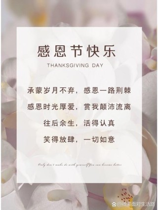 愿所有对我好的人感恩节快乐！