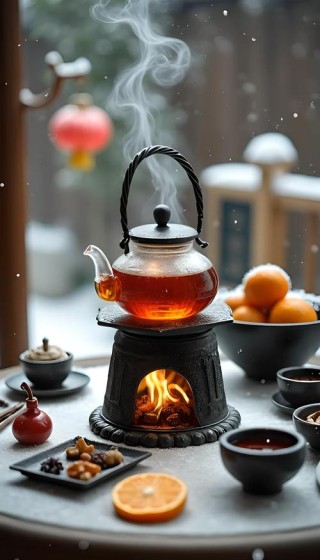 煮雪烹茶