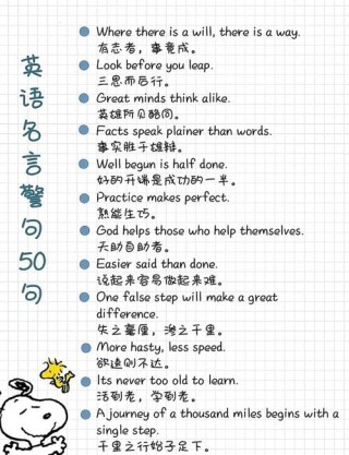 英文名句经典语录，经典英文名句语录
