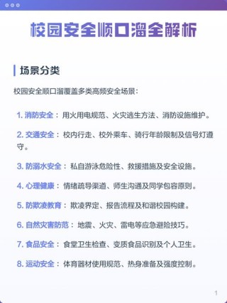校园安全顺口溜分享