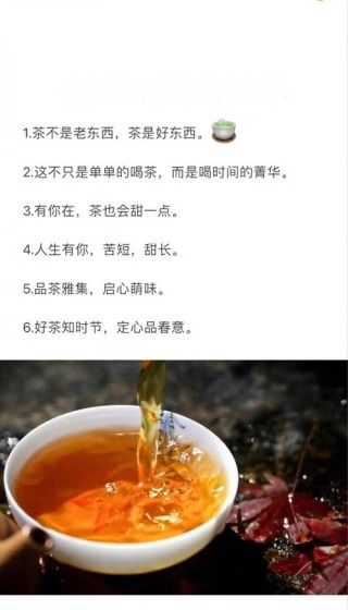 整理10条与友人喝茶的文案