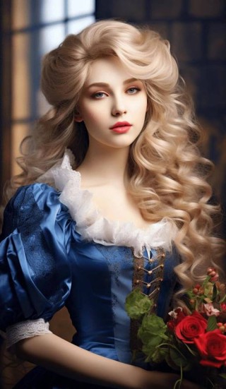 头发是女人的魔法。迷人的眼睛，迷幻的头发，充满诱惑与魅力。