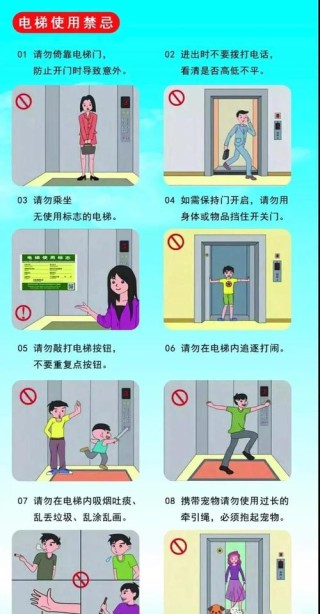 乘坐电梯遇险自救小常识