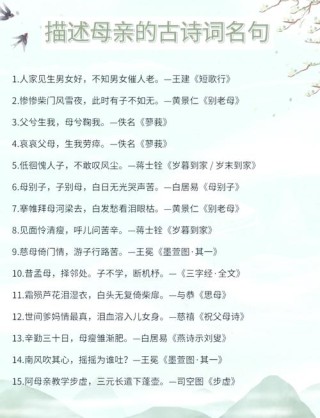 关于母爱的诗句，母爱如诗的深情篇章