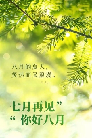 【2023.7.31】周一早安心语｜七月再见 八月你好 美好祝福语