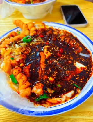 豆花泡馍
