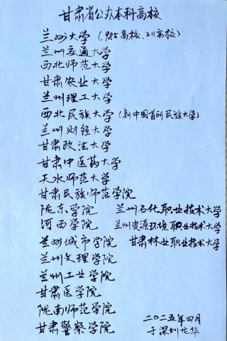 甘肃实力最强的二本大学排名2026