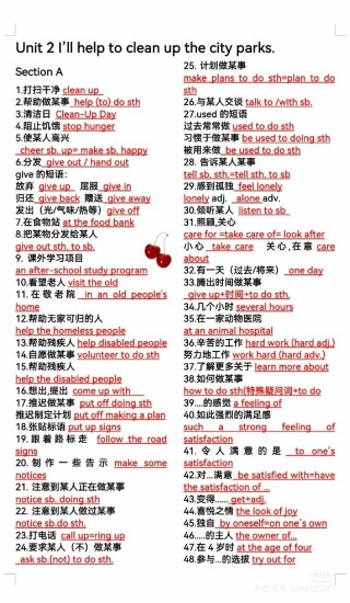外研版新标准英语八下M6U2-3重点句子集锦