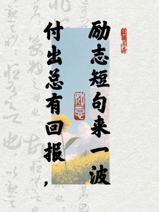 盛名不会缺席，执著终有回报