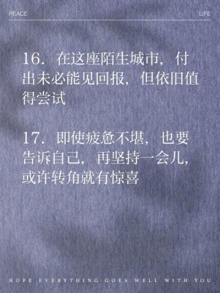 一个人一个城市的感悟（表达到一个新地方的句子）