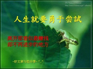 勇于尝试，铸就圆满人生