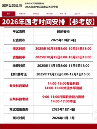 国考报名、笔试时间，定了！