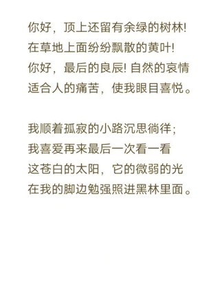 念你，在迟来的秋