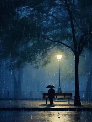 深冬的夜，凄凉中依然温暖