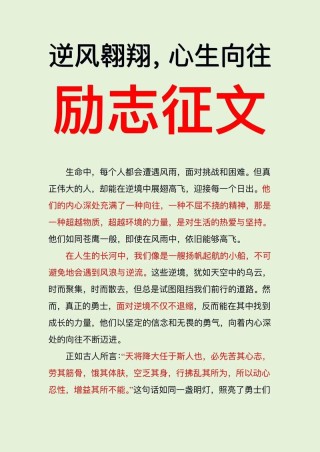 《关于志向的句子》