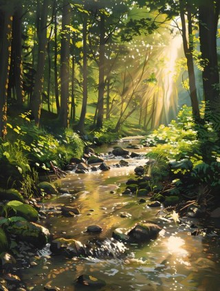 一条小溪的光芒