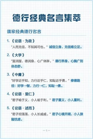 学习古句名言，理解德行要点（八）