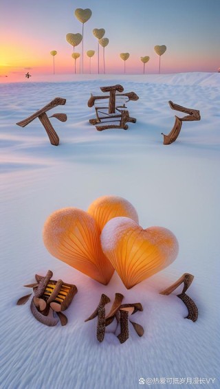 雪中，念一枚心花.....（原创）