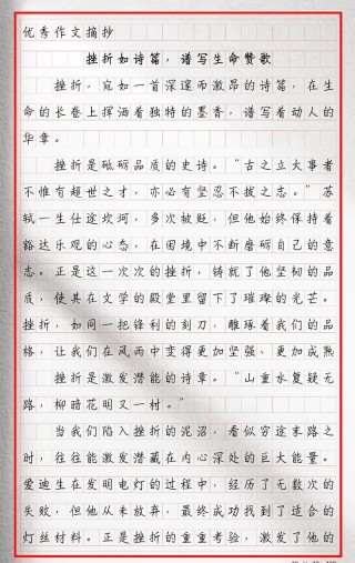 挫折也是一种美（6年级作文）（家教辅导）