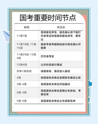2024国考时间定了！