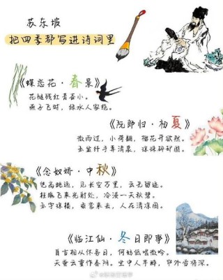 千古宋词，描绘出最美四季 / 唯美了时光，惊艳了岁月