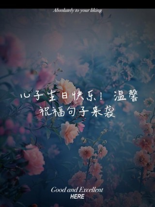 独特创意的儿子生日文案，定格美好时光