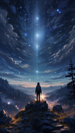繁星满天，仰望星辰