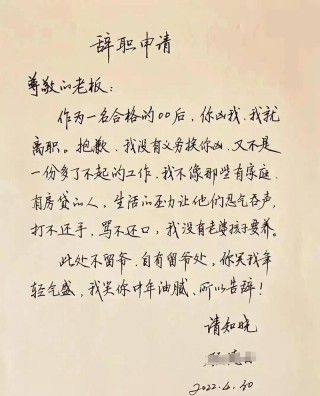 蛋糕上的辞职信