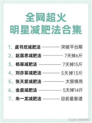 十二个最快减肥秘籍法