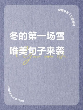 下雪天的文案，高级感唯美诗意句子，下雪文案发朋友圈，简短走心