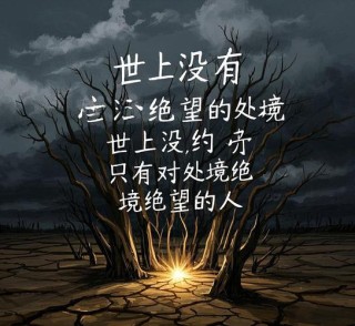 人生没有绝望，只有想不通；人生没有尽头，只有看不透