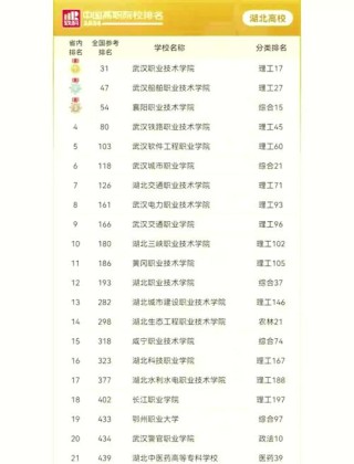 湖北实力最强的民办大专有哪些？附排名