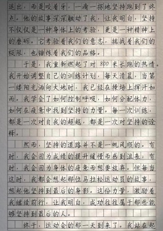 坚持和决心是取得成功的关键——运动日记