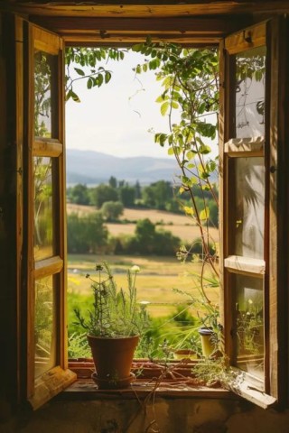 窗台上的风景