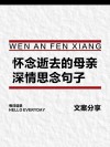 思念妈妈的50句伤感描述，唤醒心中的温柔记忆