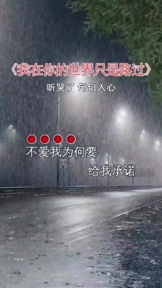 你的世界，我只是路过