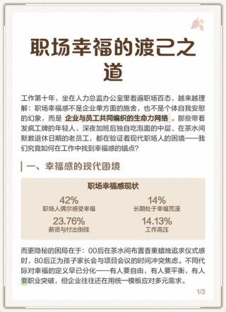 为什么职场上80%的人不幸福