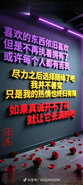 付出，就不要后悔；失去，也不要遗憾