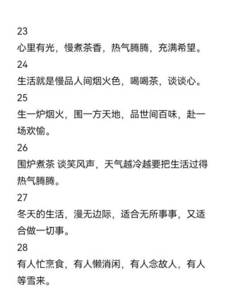 适合冬天围炉煮茶发朋友圈的高级文案