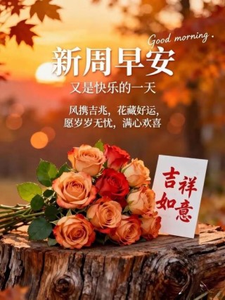 周一早安，新的一周，最新10句星期一早晨祝福语