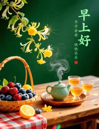 最新版最漂亮的早上好短语句子，连连的问候，浓浓的问候！