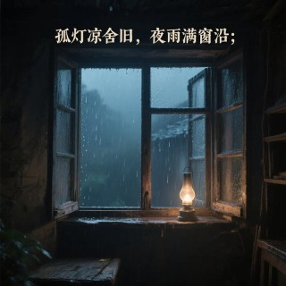 风雨入寒窗，万家灯火阑珊处，不见伊人泪两行