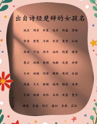 诗经中最唯美的名字，诗经中最唯美的名字，静姝。