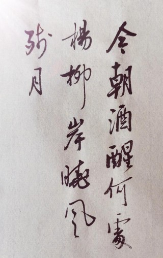 今夜是残月，杨柳还未绿成岸