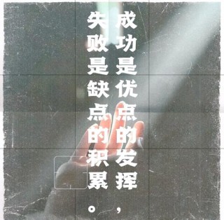 成功是优点的发挥，失败则是缺点的累积