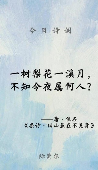 花开三月，独守一份念想